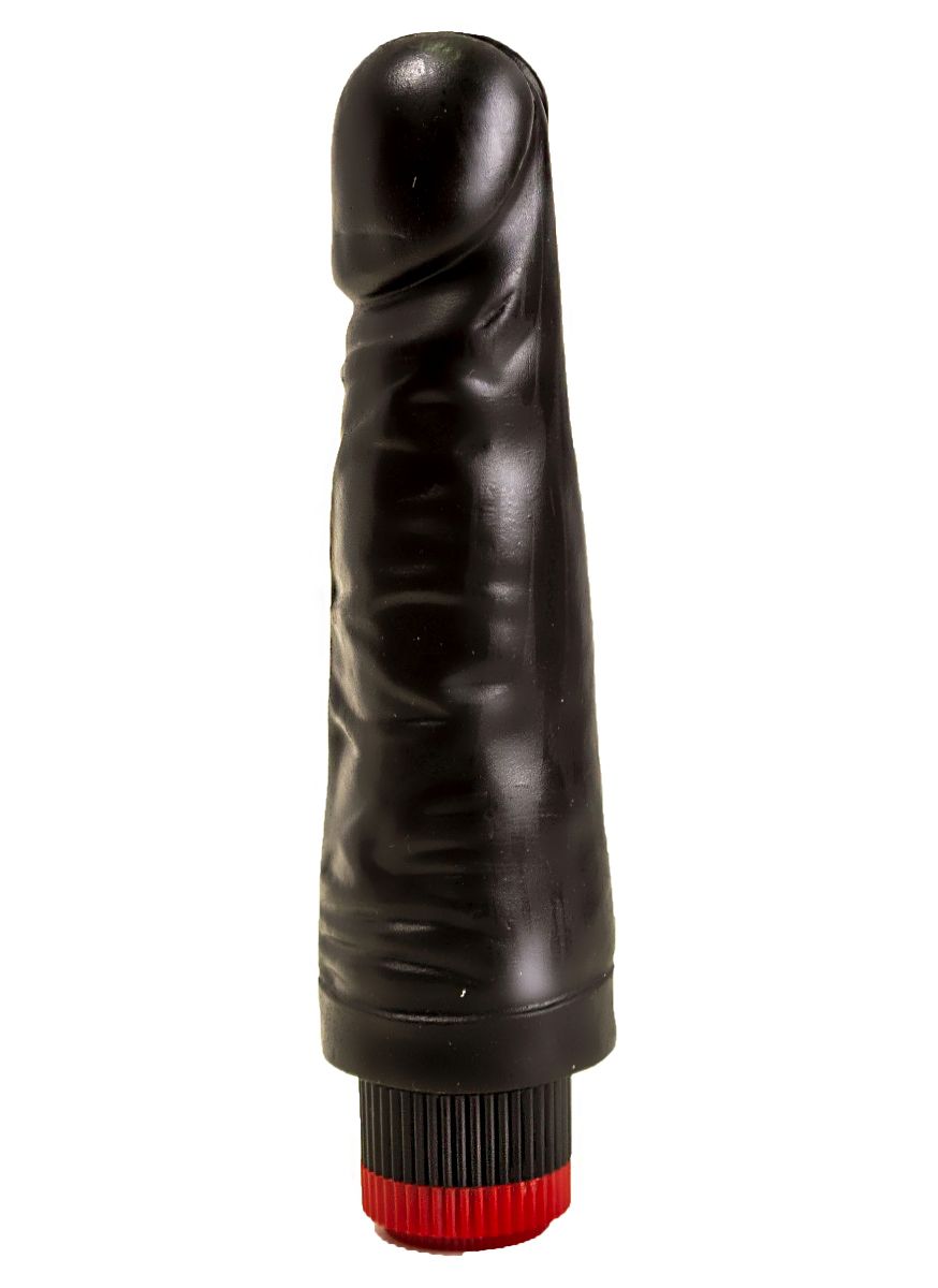 Вибратор-реалистик Lovetoy черного цвета - 17,5 см.
