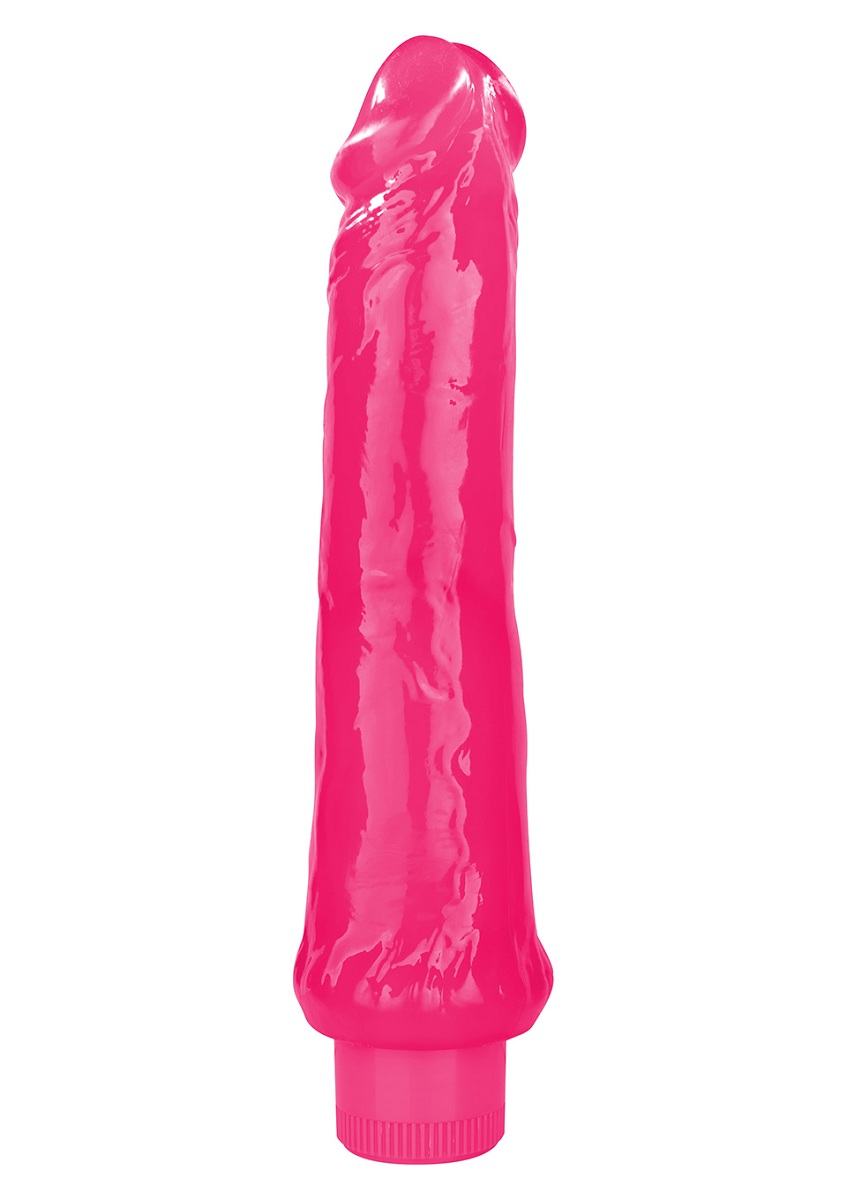Розовый гелевый вибратор Super Shower Sweetheart  - 23 см.