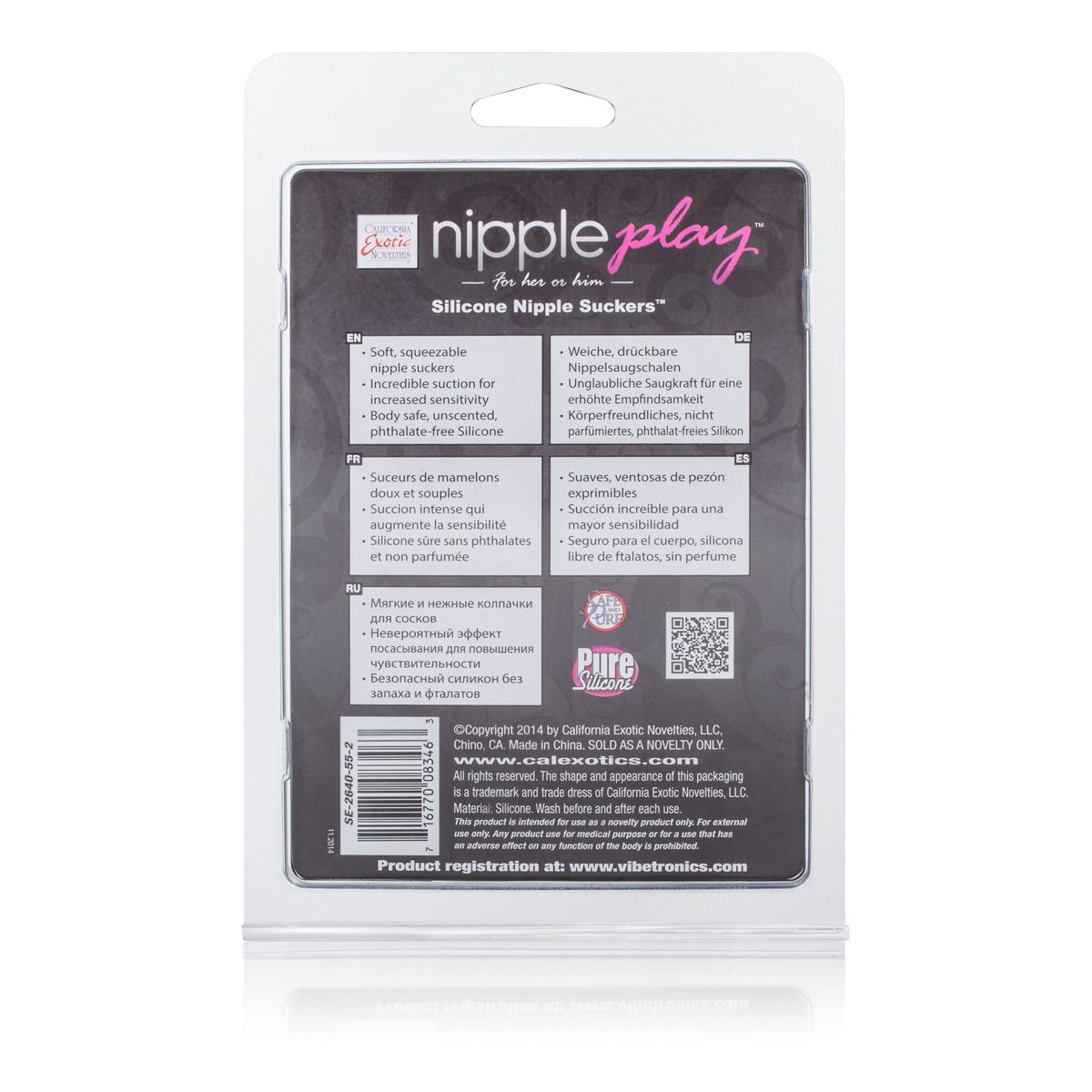 Зажимы на соски California Exotic Novelties Nipple Clamps с цепью, серебристые SE-2610-10-2 - California Exotic Novelties - Зажимы для сосков - Купить