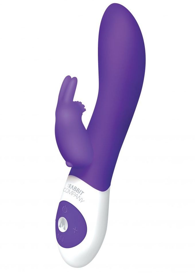 Фиолетовый вибратор-ротатор The Vibrating Rabbit - 22 см.